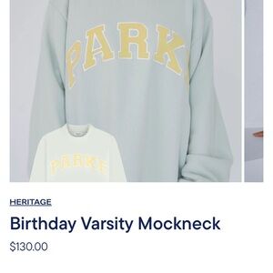 Parke Heritage Varsity Mockneck - sea blue and Yellow